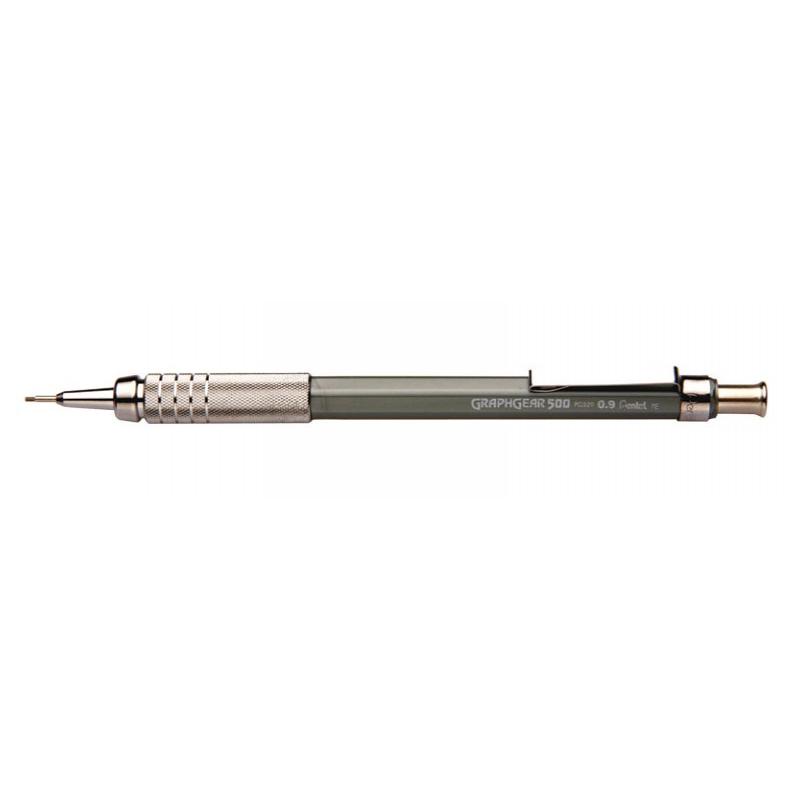 Lapiseira 0.9mm Graphgear 500 Cinza Pentel em Oferta na Shopee