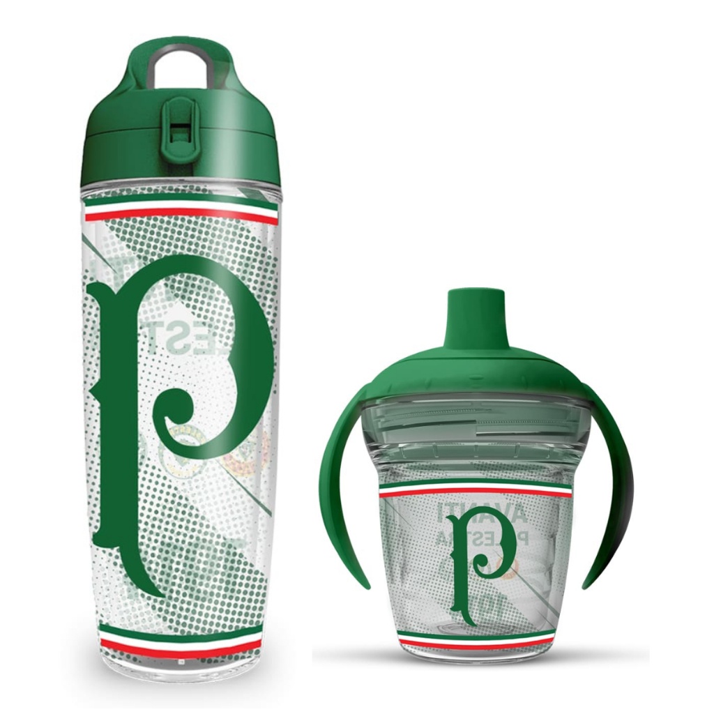Copo Infantil de Transição + Garrafa de Água Palmeiras Avanti Academia, Escritório Kit 2 itens