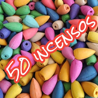 50 Incensos Cone Cascata de Fumaça Escultura Natural Nirvana Longa Duração em Oferta na Shopee