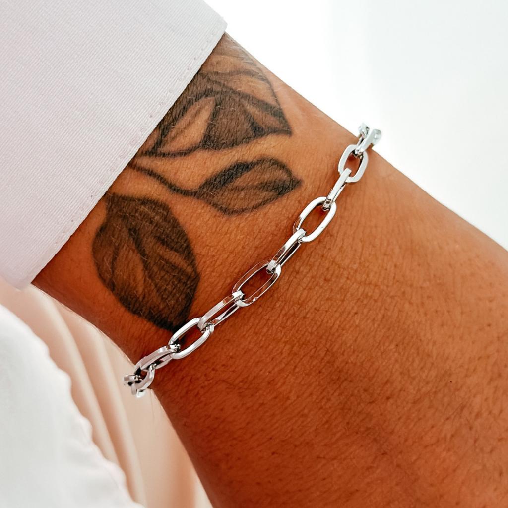 Pulseira Corrente Cartier Aço Inox Prata em Oferta na Shopee
