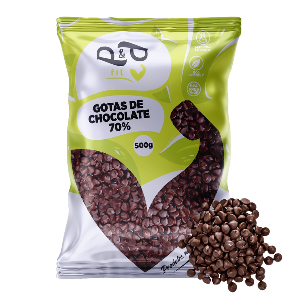 Gotas de Chocolate 70% - 500g - P&P