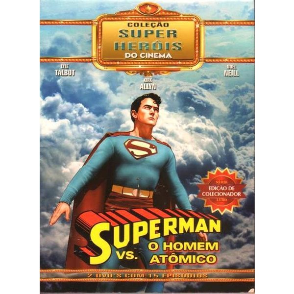 DVD DUPLO SUPER HERÓIS DO CINEMA - SUPERMAN VS O HOMEM ATÔMICO