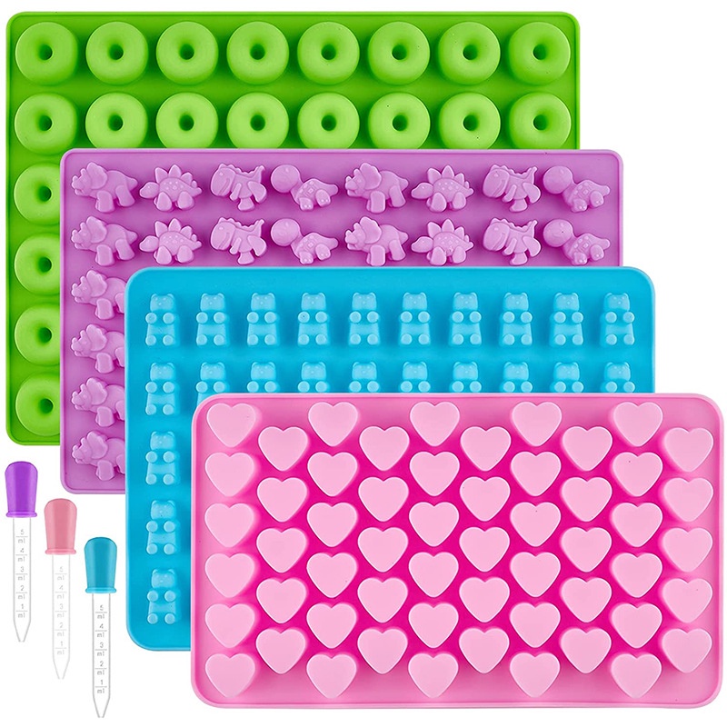 Moldes De Goma Urso De Silicone , Com 1 Conta-Gotas Antiaderente