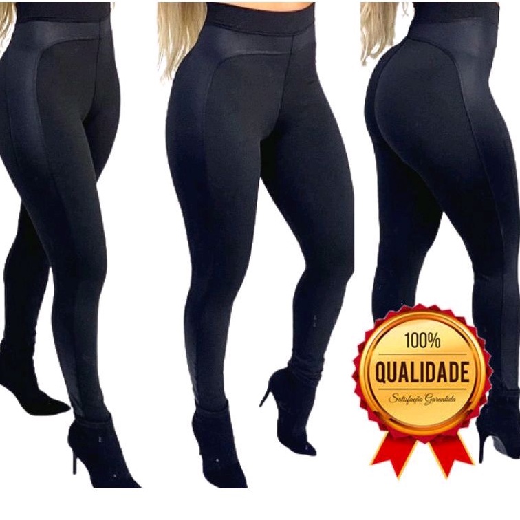 Calça Montaria Disco Cirrê Forro Duplo Levanta BumBum Tecido Suplex Power