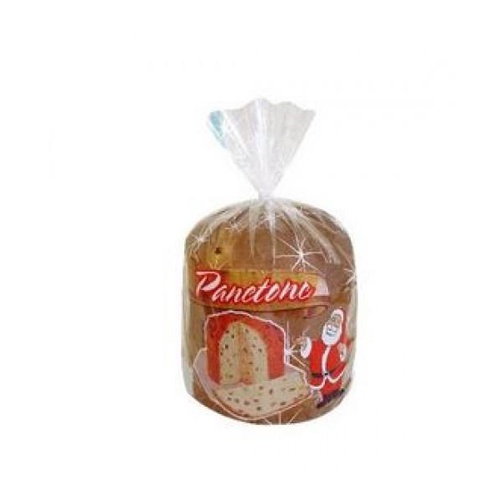 Embalagem /Saco Plástico Panetone Papai Noel 500g c/ 100un