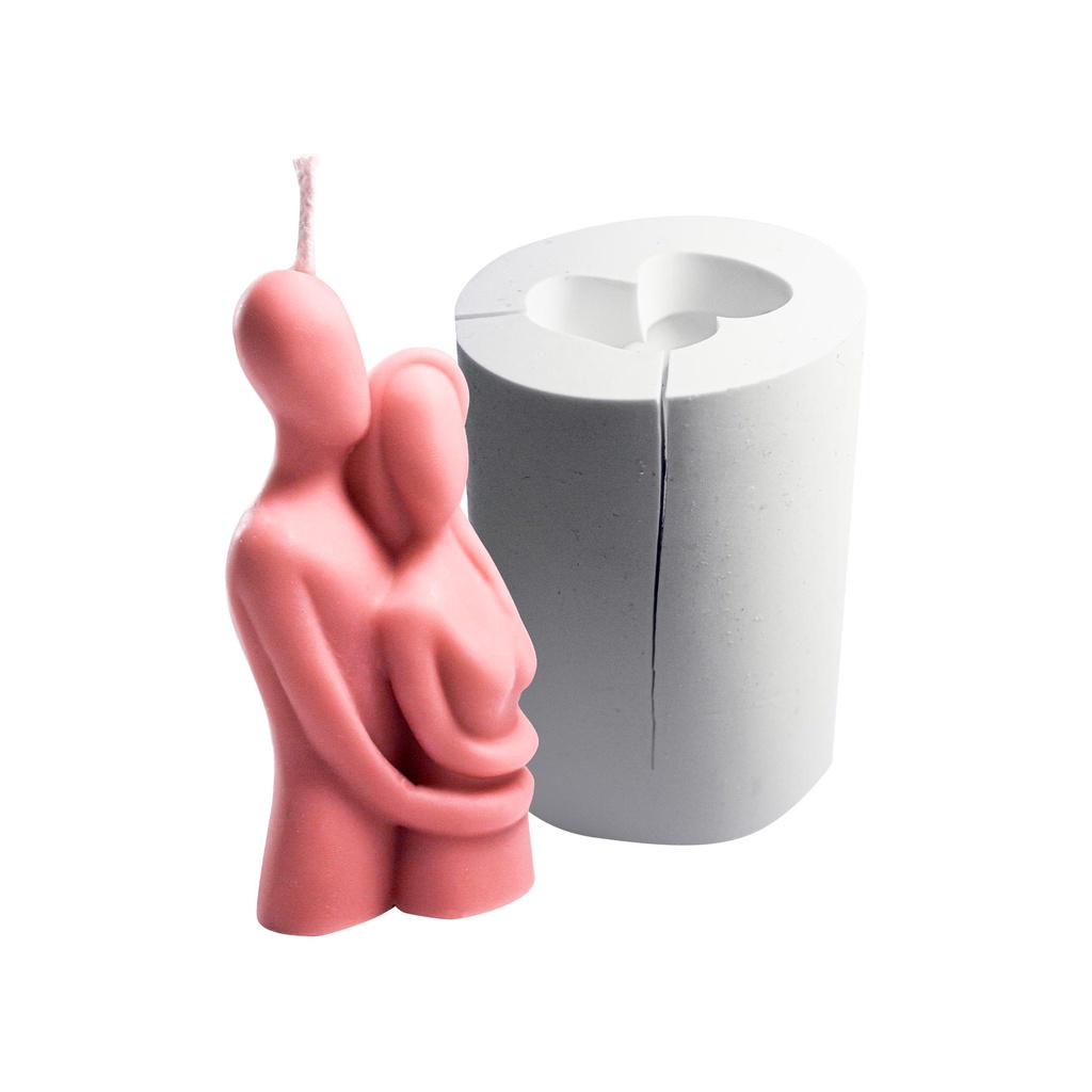 Forma de Silicone Casal se abraçando Vela - Pequeno