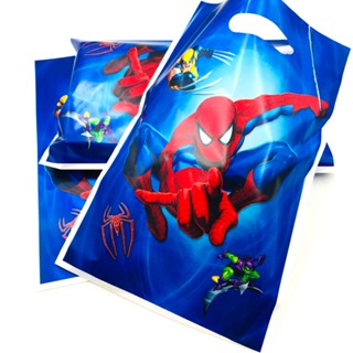 Tema Homem-Aranha Suprimentos Para Festas De Festa Saco De Presente Crianças Decoração Favoritasaco De Armazenamento Compras 10pcs/set