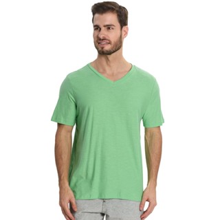 Camiseta Masculina Básica Gola V Rovitex Verde
