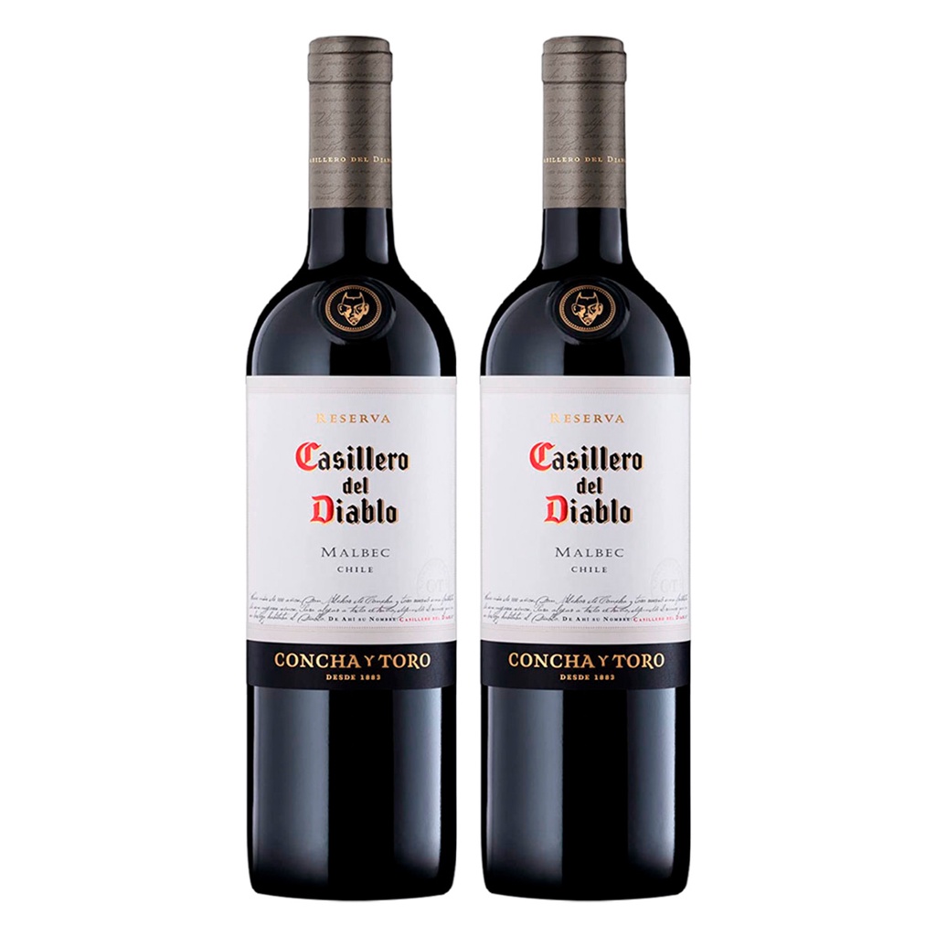 Kit 2 Vinhos Casillero Del Diablo Malbec 750ML em Oferta na Shopee