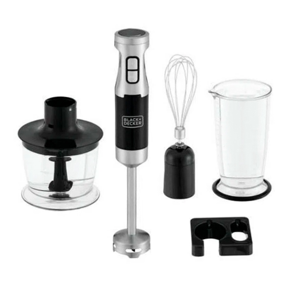 Mixer Black+Decker MK600 Fusion Mix 3 em 1 600w Turbo Haste Inox Removível Com Copo 700 ml