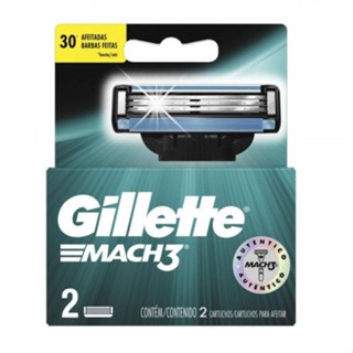 Carga para Aparelho de Barbear Gillette Mach 3 2 Unidades