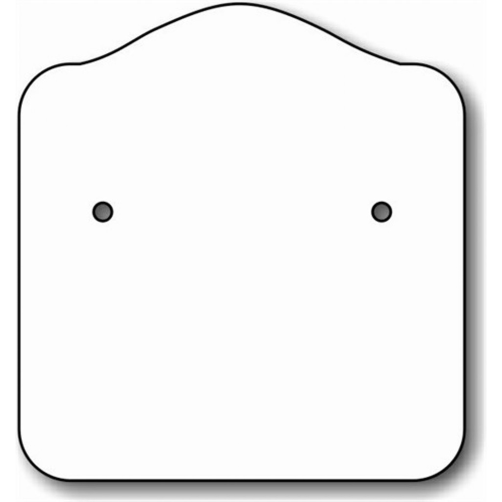 Etiqueta Brinco Bijuteria Jóia Fix Nº53 31x33mm C/100 Un Branca Papel Cartão Duplex Reforçado