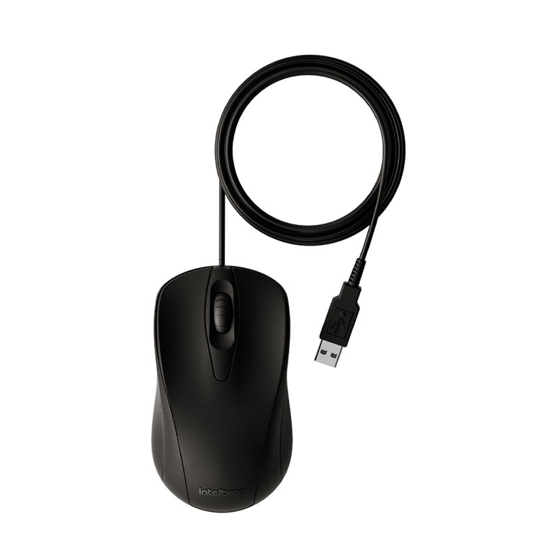 Mouse com fio USB 1000 dpi MCI 10 Preto Intelbras em Oferta na Shopee