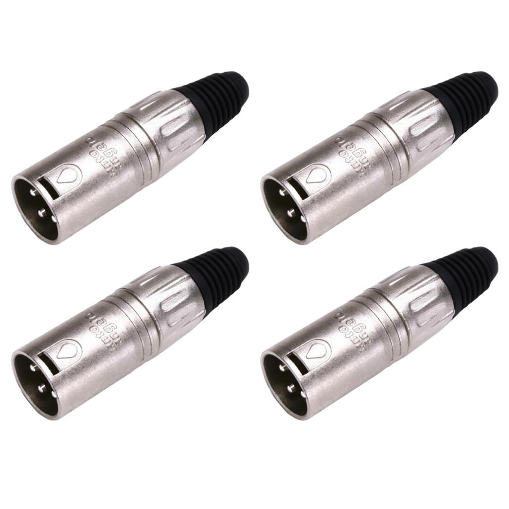 Conector Plug Santo Angelo PLG XLR SAS L3MNN01 Macho 4 Unid
