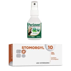1 Stomorgyl 10 E 1 Periovet Spray 100ml Limpeza de Tártaro