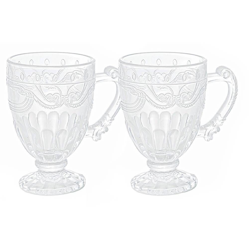 Jogo De Canecas Xícaras De Cristal Imperial Transparente 190ml 2 Peças - Lyor 4986/2 em Oferta na Shopee
