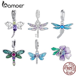 Bamoer 925 Silver Sterling Dragonfly Pendant Acessórios De Moda Para Mulheres SCC048