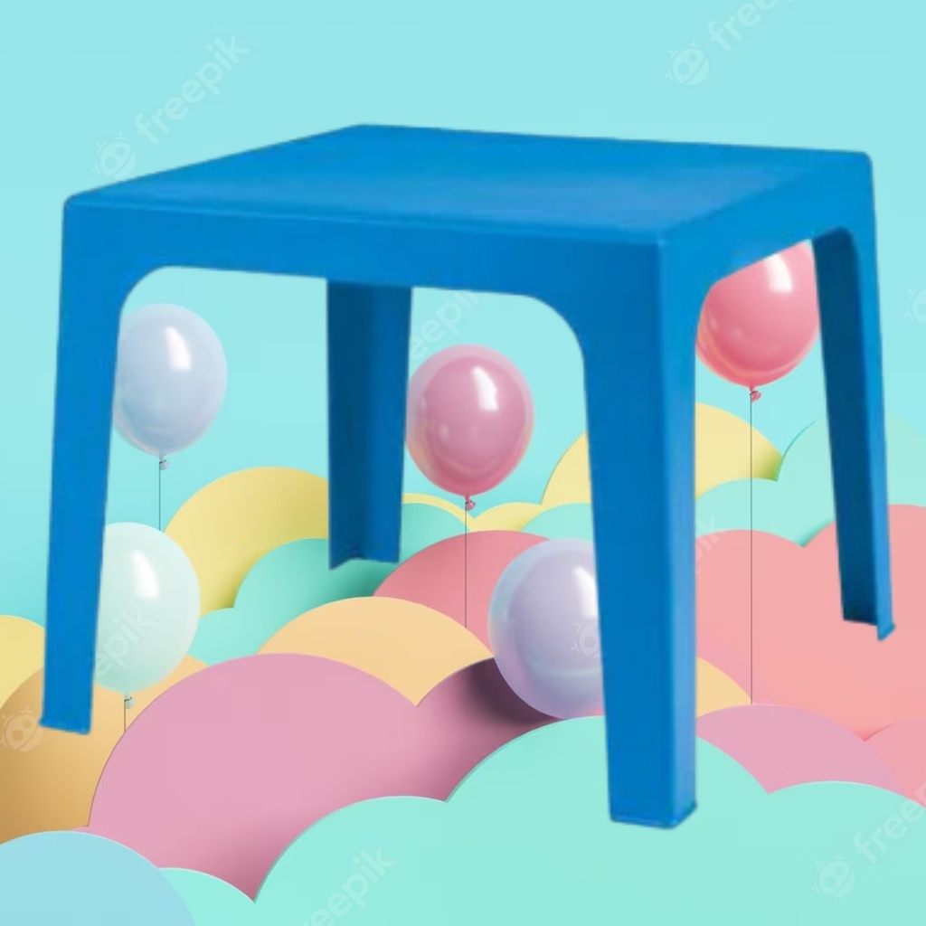 Mesa Plastica Infantil Quadrada Lisa Kids Multiuso Mor em Oferta na Shopee