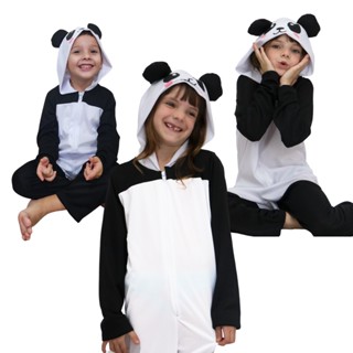Fantasia Urso Panda Pijama Kigurumi Infantil Menino Menina Longo Parmalat