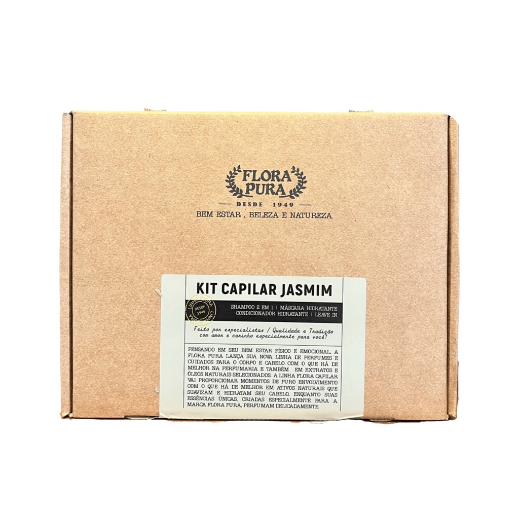 KIT CAPILAR JASMIM LINHA FLORA- 1.060ML-FLORA PURA