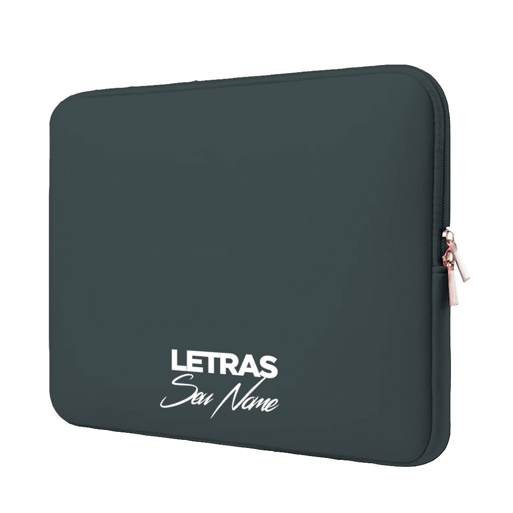Capa Case Pasta Maleta Notebook Macbook Personalizada Neoprene 15.6/14.1/13.3/12.1/11.6/17.3/10.1 Letras 3