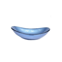 CUBA DE VIDRO OVAL 55CM AZUL