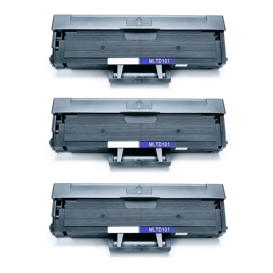 Kit 3x Toner Compativel Samsung MLT-D101 D101s ML2166W ML3400F ML3401FH ML3405F Ml2165w