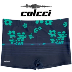 Sunga Colcci Boxer Box Forrada Estampa Floral com Cordao de Regulagem Masculina FPS 50+ Moda Praia