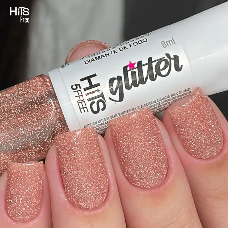 Diamante De Fogo Esmalte Glitter Hits 8ml