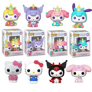 FUNKO POP Sanrio Kuromi Figura De Ação Hello Kitty My Melody Cinnamoroll Pochacco Brinquedos Modelo Bonecas Figurino Anime Manga Articulado