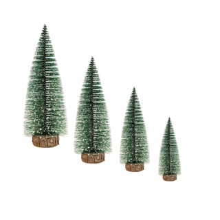 Kit 4 Mini Arvore de Natal Pinheiro 15 20 25 30cm Verde Nevada Enfeite Decoracao Natalina Premium em Oferta na Shopee