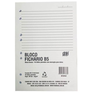 Bloco para fichário colegial 8 furos 96 fls Yes