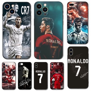 Estojo Para iphone X XR XS max Soft Silicon Phone Capa Preta tpu Cristiano Ronaldo CR7