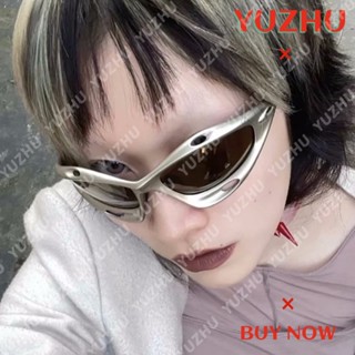 (YUZHU) Cyberpunk Technosensory Sunglasses for Men Y2K Óculos De Sol De Ciclismo Coloridos Para Mulheres