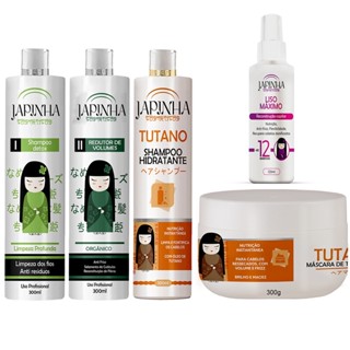 Kit Reconstrutor Protetor Térmico + Progressiva + Hidratação - 5 itens Combo Completo
