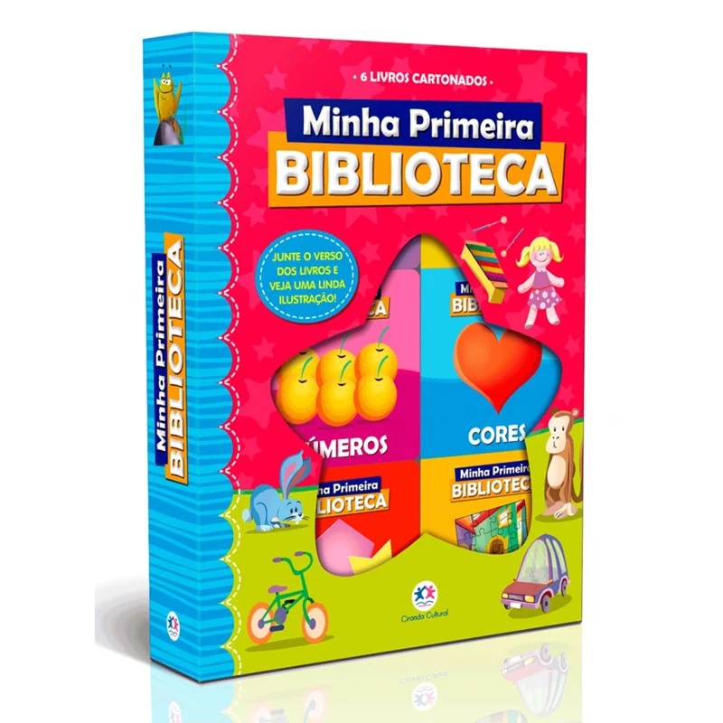 Livro Box com 6 Minilivros Minha primeira biblioteca