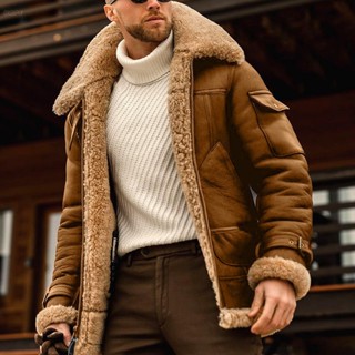Jaqueta De Couro Quente Masculina De Toque Macio Espessada De Meio Comprimento Ideal Para Invernos Extremos