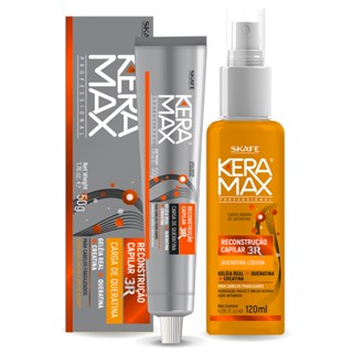 Kit 2 Reconstrução Keramax Carga Queratina+ Líquida Cabelos