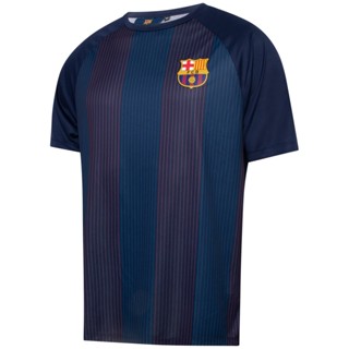 Camisa Barcelona Faixa Azul Marinho Masculina