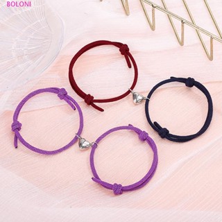 Corda de mão ajustável Atraente Dia dos Namorados Pulseira de Casal Feminino Acessórios da Moda Amantes do Coração Homens Moda Imã Pulseira/Multicolor