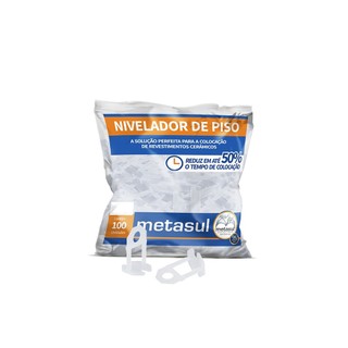 Nivelador de Piso Metasul 1,5mm Incolor 100 Peças Sistema de Nivelamento Profissional Para Pisos e Revestimentos