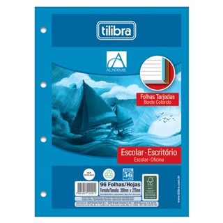 Bloco para fichário universitário Académie Color 4 furos 96 fls Tilibra