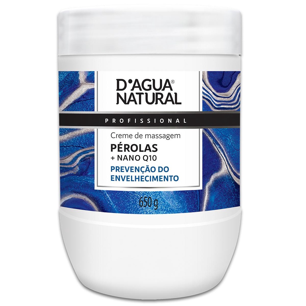 Creme de Massagem Dagua Natural Pérolas com Nano Q10 650g Hidratação Antienvelhecimento