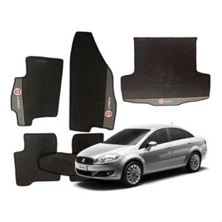Kit Tapetes Fiat Linea 2009 2010 2011 2012 Internos E Porta Malas Borracha em Oferta na Shopee