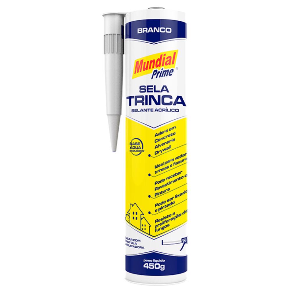 Sela Trinca Adesivo Vedante Acrílico 450 g Branco MUNDIAL PRIME