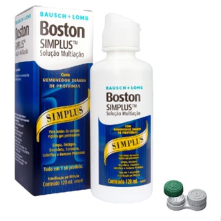 Solução Multiação Para Lentes Rígidas - Boston Simplus 120ml Bausch + Lomb em Oferta na Shopee