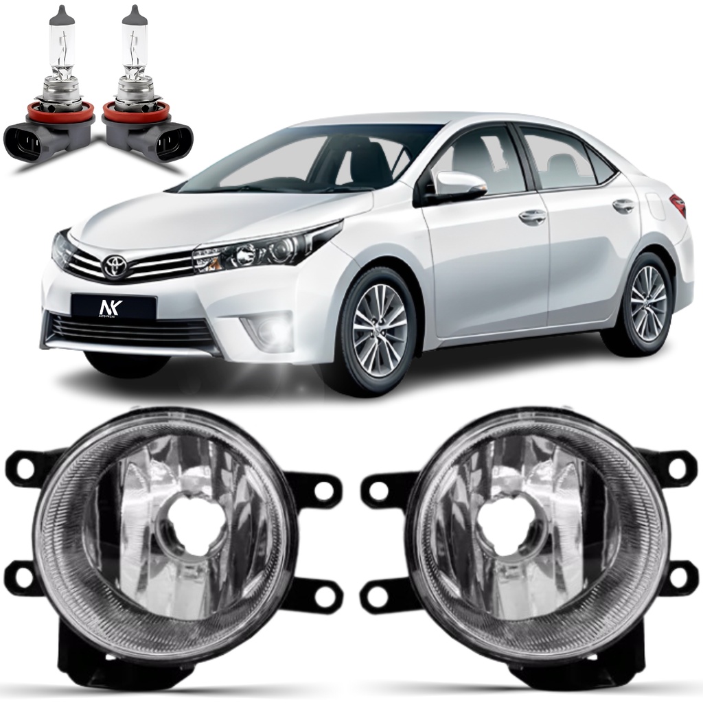 Par Farol Milha Toyota Corolla 2014 2015 á 2019 + Lâmpada em Oferta na Shopee