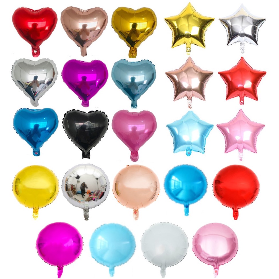 10 Balão Metalizado 22cm 10 Polegadas Diversos Modelos em Oferta na Shopee