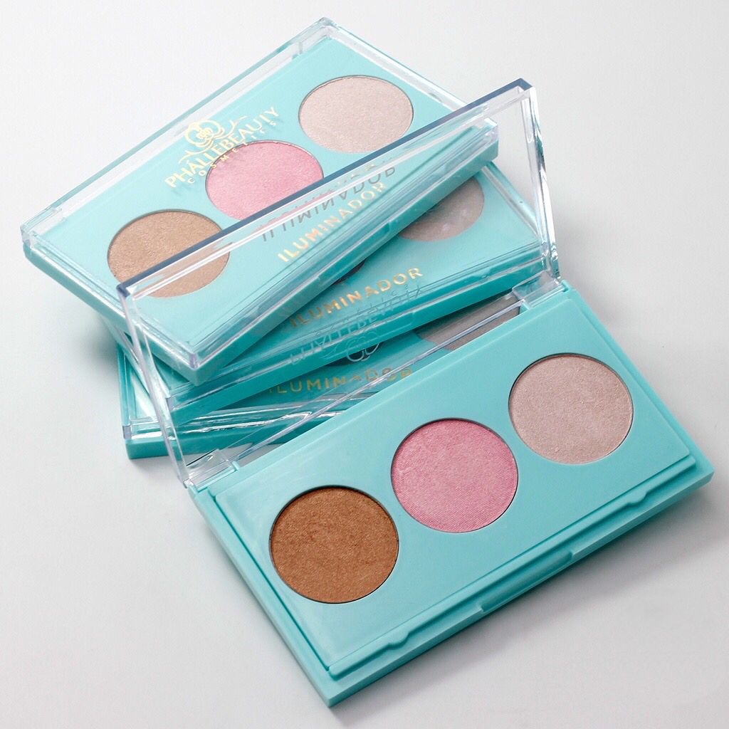 Trio Paleta De Iluminador - Phallebeauty em Oferta na Shopee