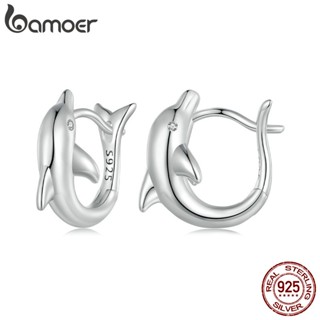 Bamoer 925 Silver Sterling Dolphin Earring Design Simples Joalheria De Moda Para Mulheres